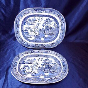 Antique Staffordshire Blue Willow Platter 15.5" – Deakin & Son (17.5" available)